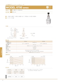 大流量用プレッシャーレギュレータ　MODEL 6700 SERIES 【共栄通信工業株式会社のカタログ】