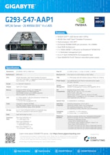【G293-S47】HPC/AI Server - 5th/4th Gen Intel® Xeon® Scalable - 2U DP NVIDIA OVX™ 4 x L40Sのカタログ