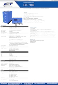 8個/16個 370[F] スーパーキャパシタ搭載  産業用エネルギーパック C&T  ECO-1000 【サンテックス株式会社のカタログ】