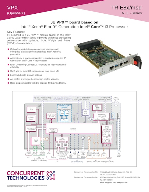 TR E8x/msd - 3U VPXプロセッサ (アスコット株式会社) のカタログ