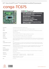 COM Express Compact Type 6: conga-TC675のカタログ