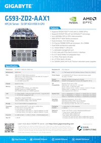 【G593-ZD2】HPC/AI Server - AMD EPYC™ 9004 - 5U DP NVIDIA HGX™ H100 8-GPU 4-Root Port 【株式会社アドバネットのカタログ】