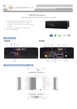 産業用ファンレス組込みPC Jetway HBFDF10のカタログ