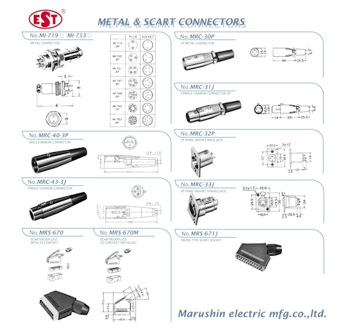 マル信無線電機 メタル＆SCARTコネクタカタログ (株式会社BuhinDana) のカタログ