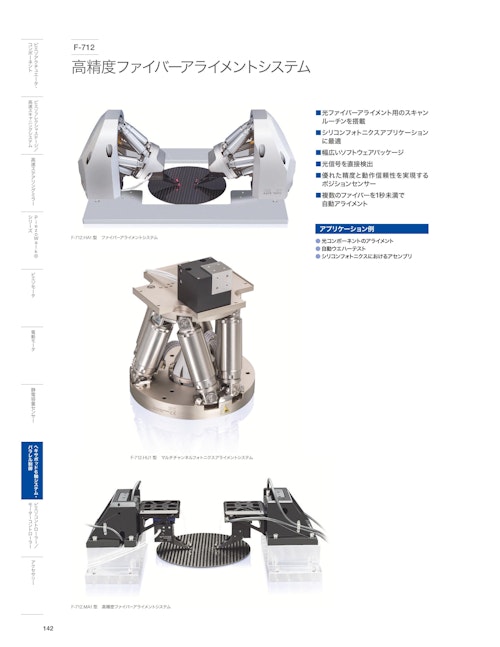 シリコンフォトニクス、光学アライメントにお薦め！精密駆動ステージ F-712 (ピーアイ・ジャパン株式会社) のカタログ