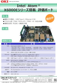 Intel Atom ® X6000E シリーズ搭載 評価ボード 【OKIネクステック株式会社のカタログ】