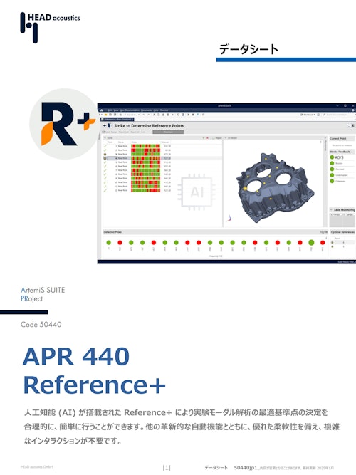 インパクト測定の最適参照点決定ツール　Reference+ (ヘッドアコースティクスジャパン株式会社) のカタログ