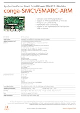 SMARC用3.5インチ キャリアボード: conga-SMC1/SMARC-ARMのカタログ