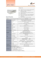 医療用『60601-1-2 第4版認証』ファンレスBOX型コンピュータ拡張版『WPC-766E』のカタログ