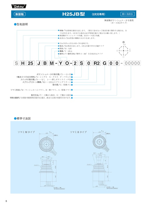 ジョイスティックコントローラ　H25JB (共栄通信工業株式会社) のカタログ