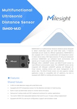 IP67防塵防水 屋外用LoRaWAN多機能超音波距離センサー Milesight EM400-MUDのカタログ