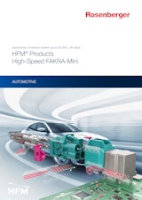 自動車産業向け次世代高周波同軸コネクタ「HFM® - High-Speed FAKRA-Mini」のカタログ