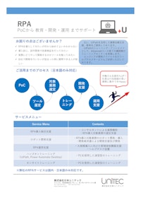 日本ユニテックのRPAサービス 【株式会社日本ユニテックのカタログ】