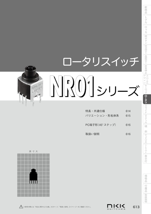 NKKスイッチズ 基板用ロータリスイッチ NR01シリーズ カタログ (株式会社BuhinDana) のカタログ