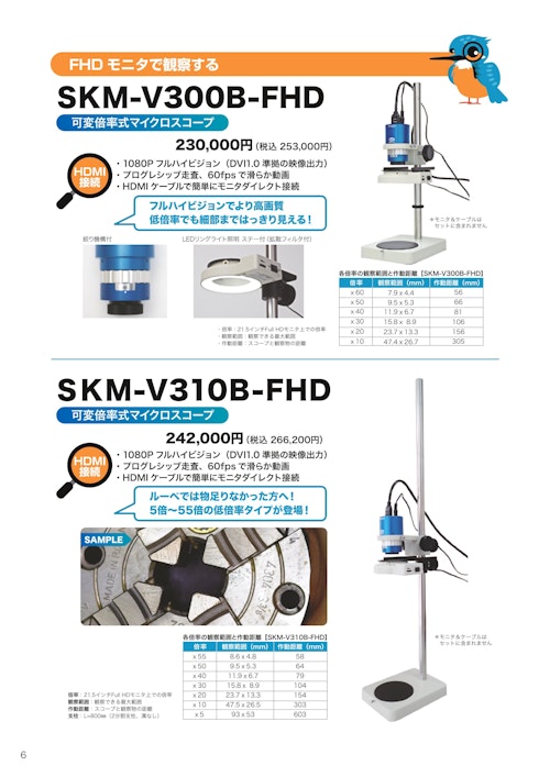マイクロスコープ　モニタ接続タイプ (斉藤光学株式会社) のカタログ