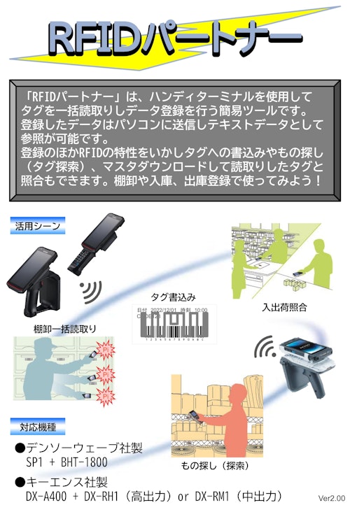 ＲＦＩＤデータ収集支援システム『ＲＦＩＤパートナー』 (新盛ソリューションズ株式会社) のカタログ