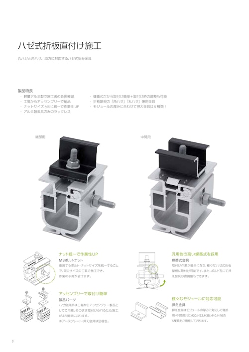 ハゼ式折版金具 (株式会社タカミヤ) のカタログ