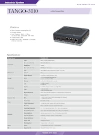 Intel Celeron J6412搭載 産業用ファンレス超小型PC IEI TANGO-3010 【サンテックス株式会社のカタログ】