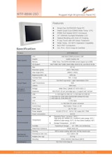 Celeron版15型-IP66防塵防水パネルPC『WTP-8B66-15O』-完全屋外高輝度版のカタログ