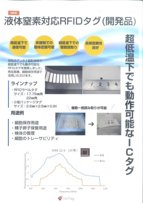 凍結保存対応RFID (株式会社Uni Tag) のカタログ